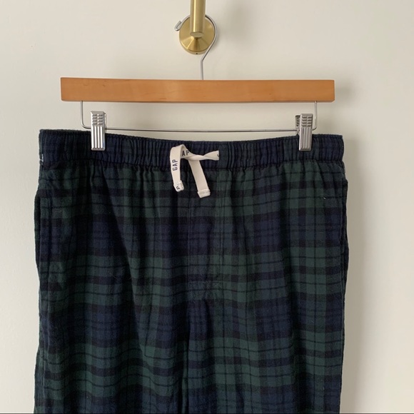 💙 Gap | Navy and Green Flannel Jogger Pants - Picture 2 of 8